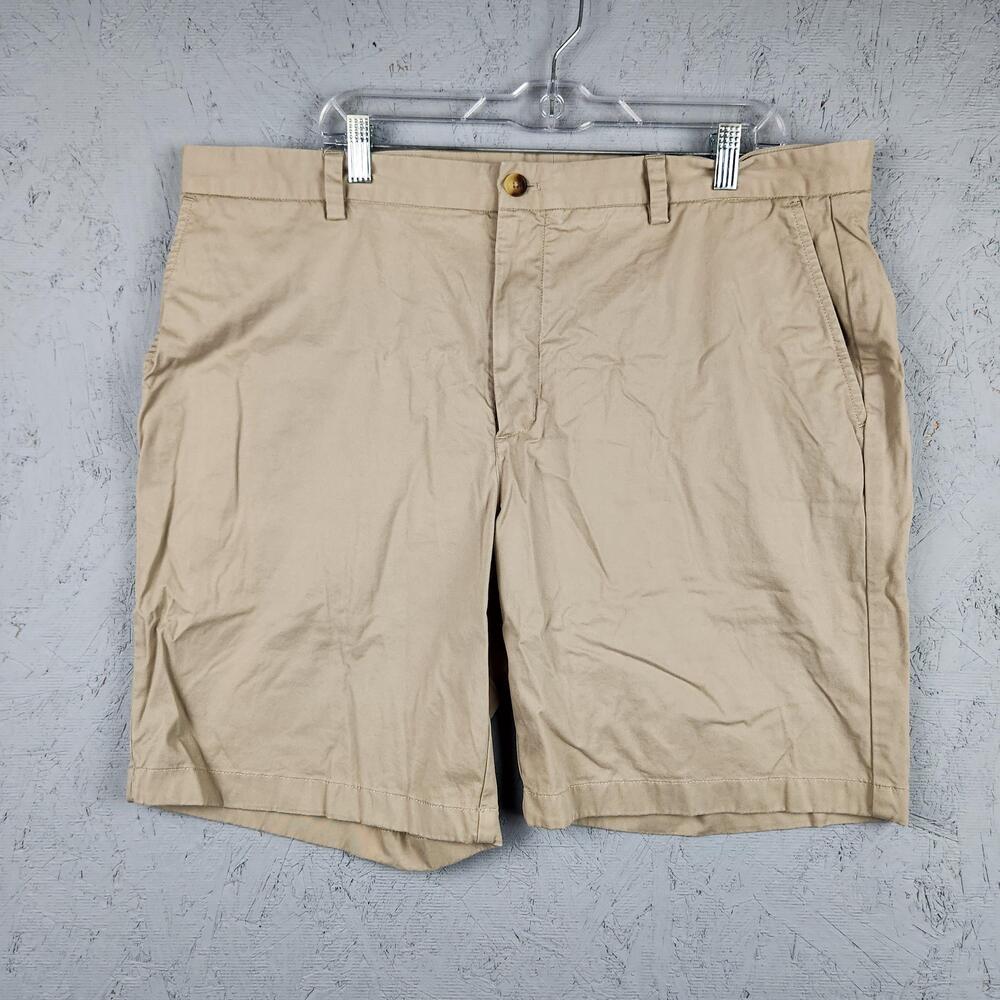 Vineyard Vines Shorts Mens 40 Khaki Beige Chino Golf Flat Front Cotton Casual